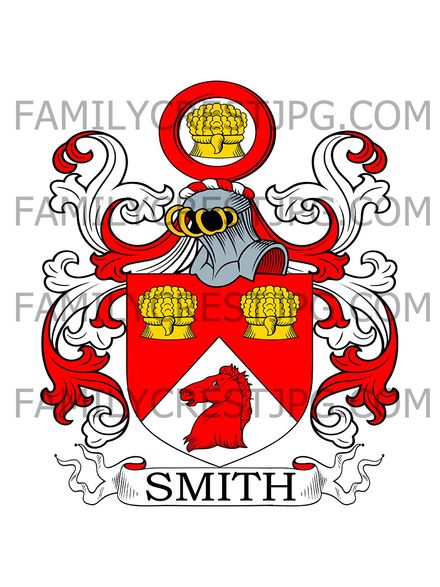 Smith Family Crest - Oundle, co. Northampton, England