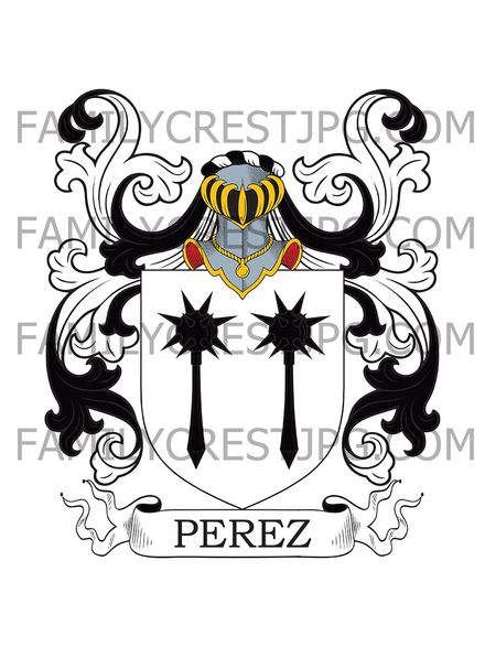 Perez Family Crest - Guadalajara &amp; México