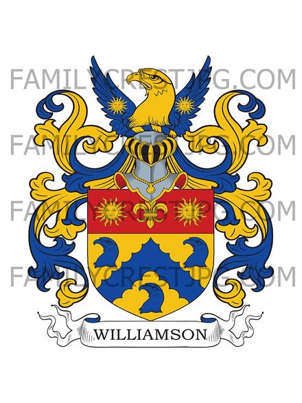 Williamson Family Crest - Keswick, co. Cumberland, England