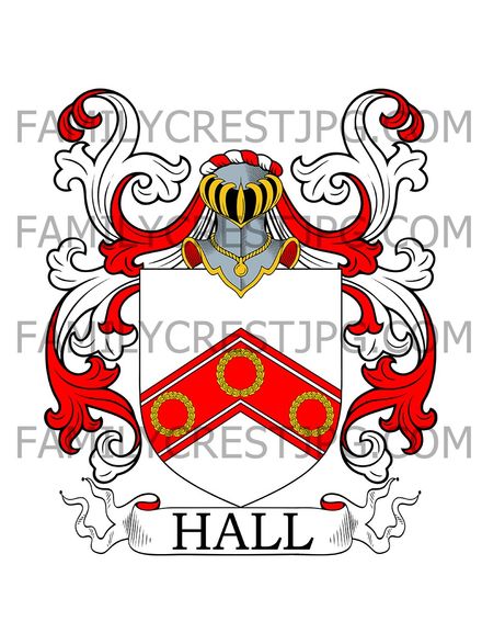 Hall Family Crest - Shropshire, England
