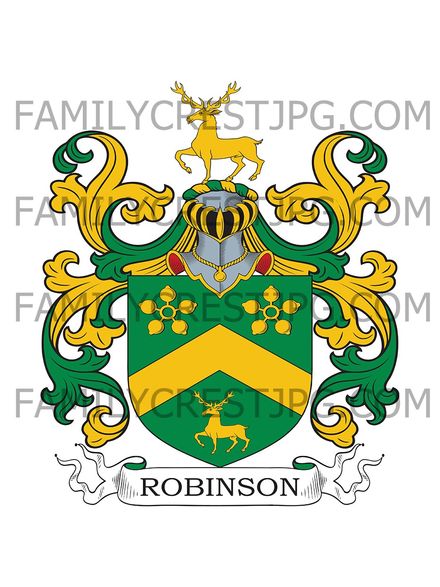 Robinson Family Crest - Herrington, co. Durham, England