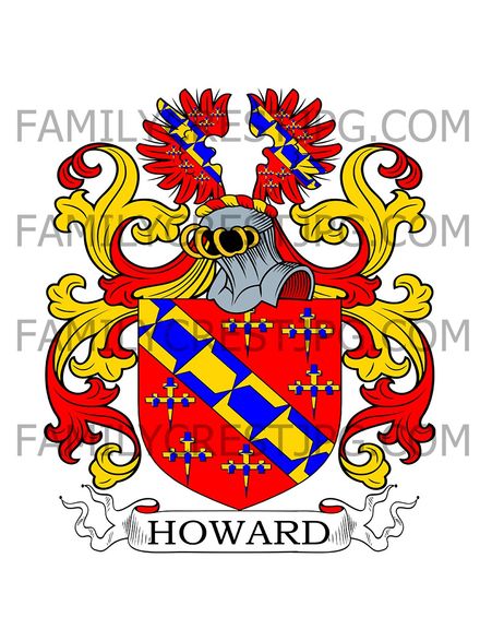 Howard Family Crest - Wygfair, co. Denbigh, Wales