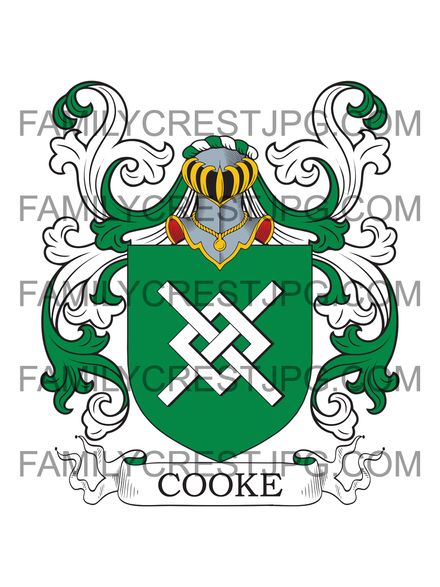 Cooke Family Crest - Kent, England