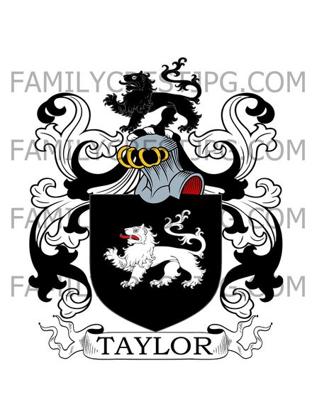 Taylor Family Crest - Beaconfield, co. Devon, England