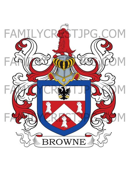 Browne Family Crest - Suffolk, England