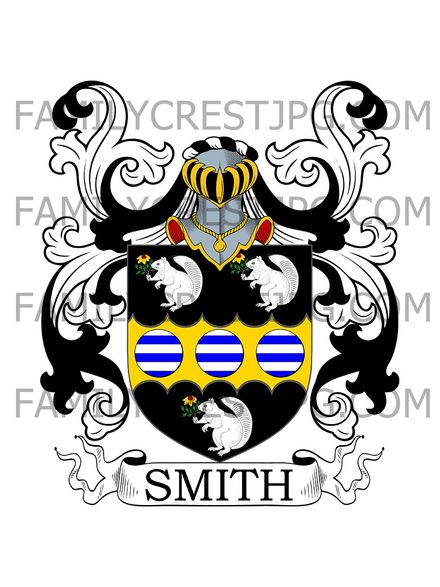 Smith Family Crest - Cockermouth, co. Cumberland, England