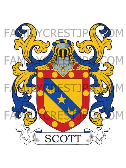 Scott Family Crest - Ely, Scotland