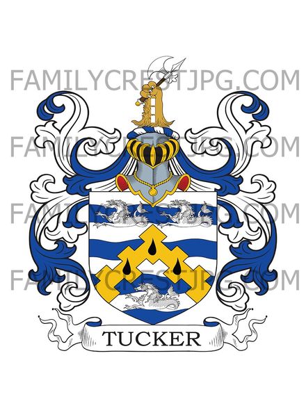 Tucker Family Crest - Aberystwyth, Wales &amp; Gloucester