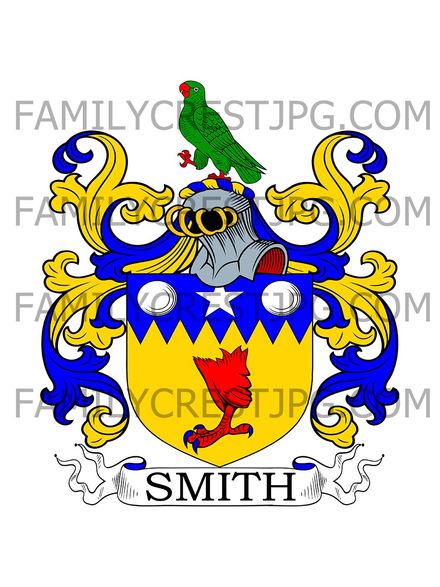 Smith Family Crest - Newcastle, co. Stafford, England