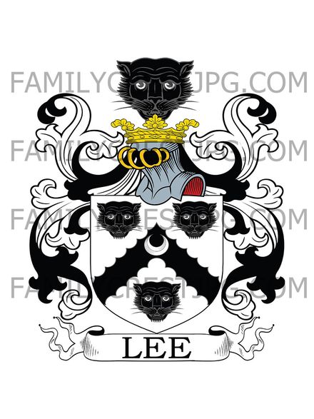 Lee Family Crest - Dynas Powis, co. Glamorgan, Wales