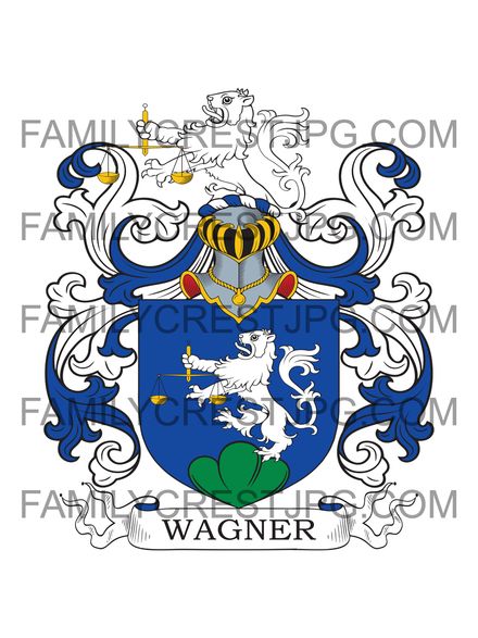 Wagner Family Crest - Leukental, Tyrol, Austria 1606