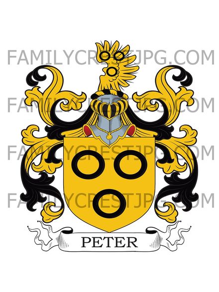 Peter Family Crest - von Winterthur &amp; Zurich, Switzerland