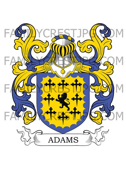 Adams Family Crest - Brompton, co. Kent, England