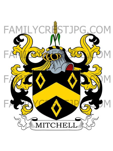 Mitchell Family Crest - Alderstone House, co. Edinburgh, Scotland