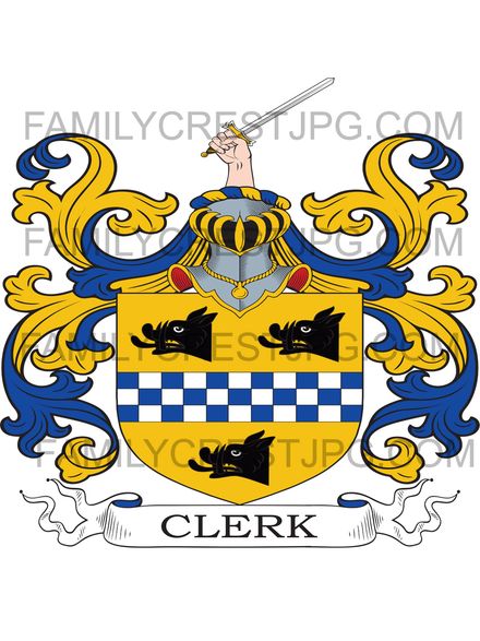 Clerk Family Crest - Braleckan, co. Argyll, Scotland