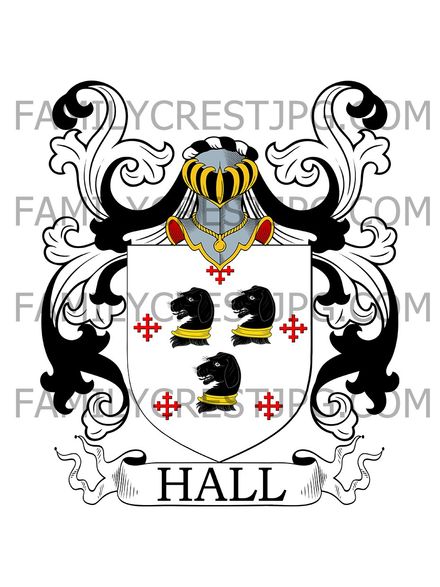 Hall Family Crest - London, England