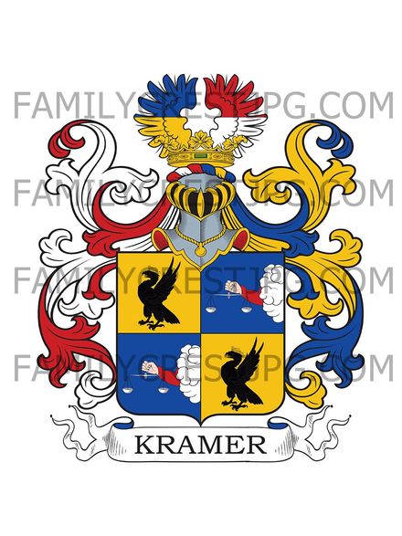 Kramer Family Crest - von Feyenbusch, Austria 1624