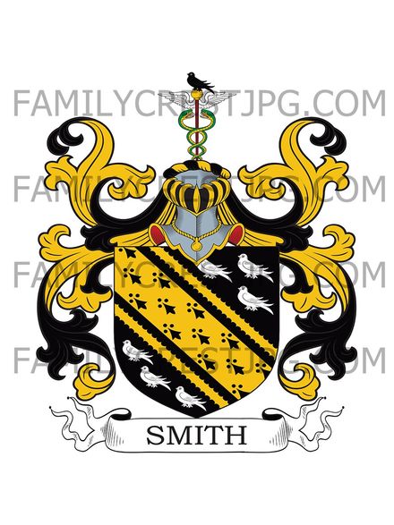 Smith Family Crest - Devizes, co. Wiltshire, England