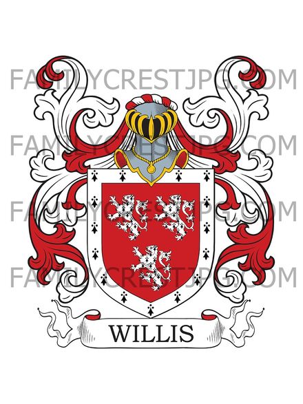 Willis Family Crest - Warlies Park, co. Essex, England