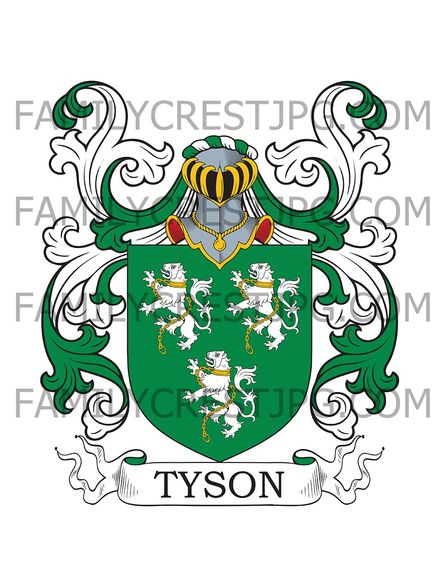 Tyson Family Crest - Northumberland, England