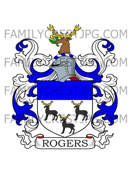 Rogers Family Crest - Bristol &amp; Eastwood Park, Thornbury, co. Gloucester, England 
