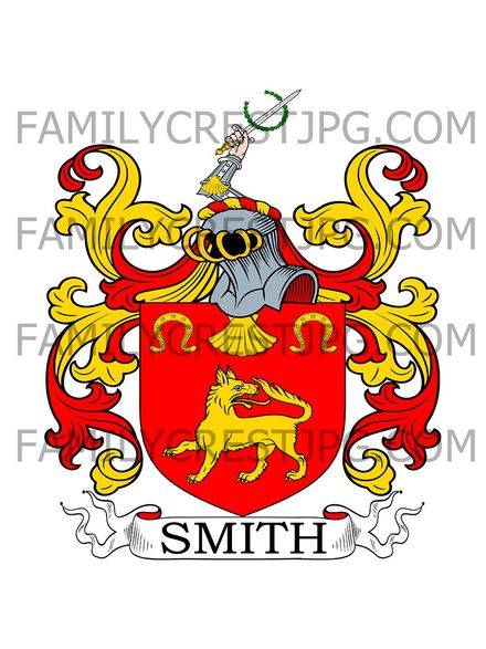 Smith Family Crest - Eastbourne, co. Sussex, England