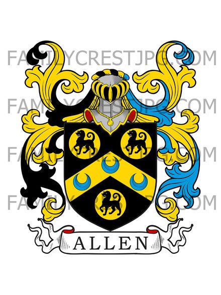Allen Family Crest - Essex, England