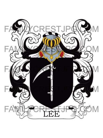Lee Family Crest - Podmore &amp; Ashton, co. Stafford, England