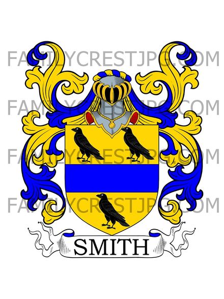 Smith Family Crest - Kinderby, co. Hereford, England
