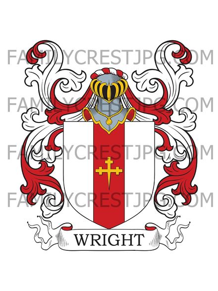 Wright Family Crest - Warwick, England
