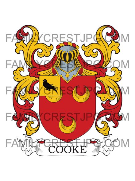 Cooke Family Crest - ondon &amp; Dunmow, Essex, England