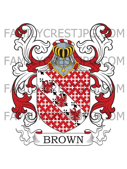 Brown Family Crest - Norwich, co. Norfolk, England