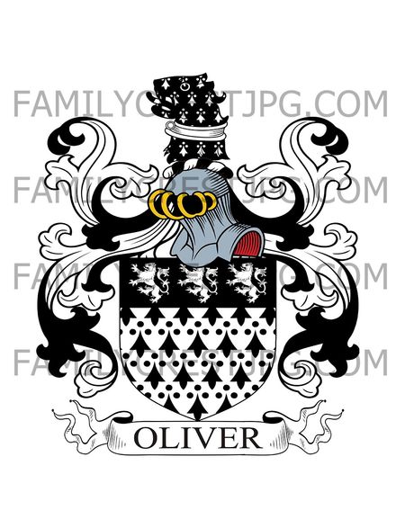 Oliver Family Crest - Exeter, co. Devon, England