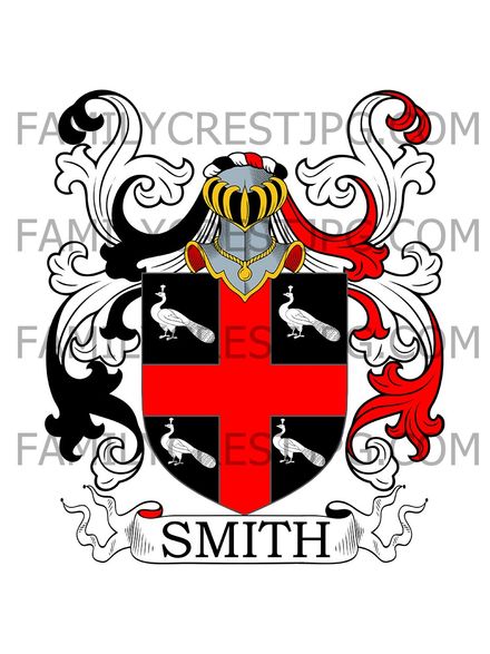 Smith Family Crest - Holt, co. Leicester, England
