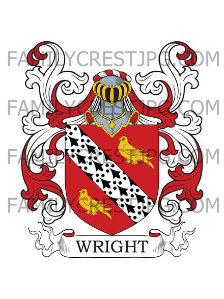 Wright Family Crest - East Mayne, co. Hampshire, England