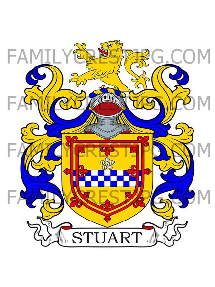 Stuart Family Crest - Tillicoultry, co. Clackmannan, Scotland