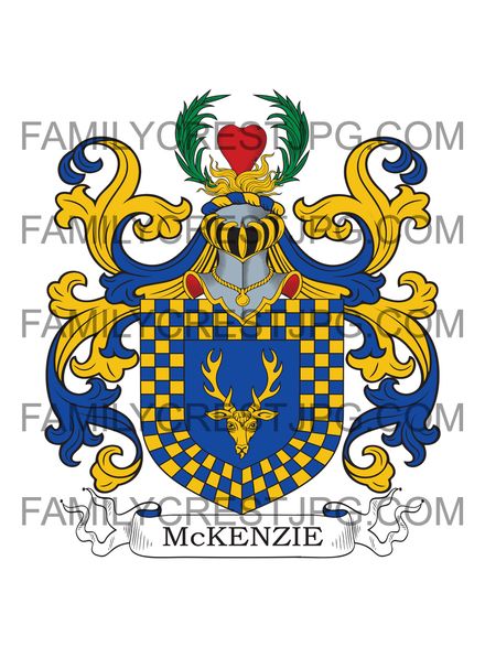 McKenzie Family Crest - Redcastle, co. Ross, Scotland