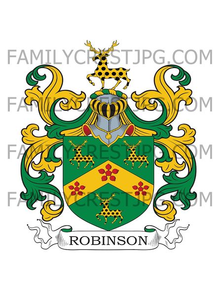 Robinson Family Crest - Rokeby Hall, co. Louth, Ireland
