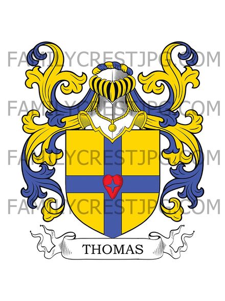 Thomas Family Crest - de Bardine, Angoumis, France