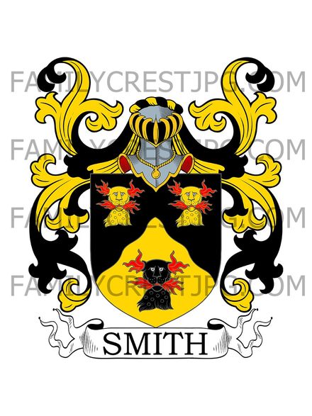 Smith Family Crest - Walsham, co. Suffolk, England