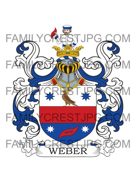 Weber Family Crest - Mainz 1637