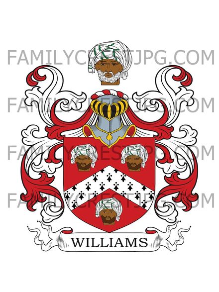 Williams Family Crest - Penrhyn, co. Carnarvon, Wales