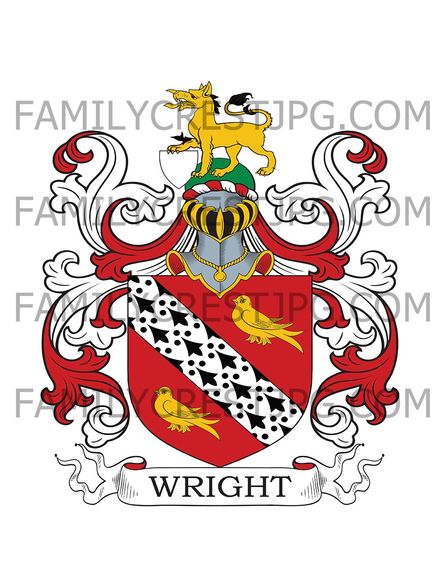 Wright Family Crest - Hampshire &amp; London, England