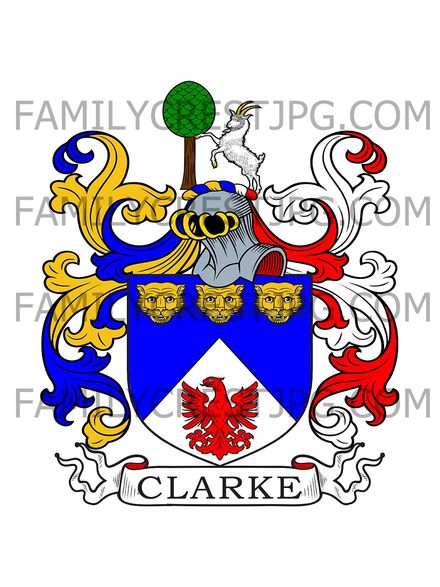 Clark Family Crest - Bedford, England