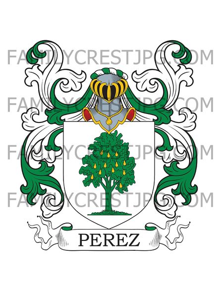 Perez Family Crest - Castile &amp; Argentina