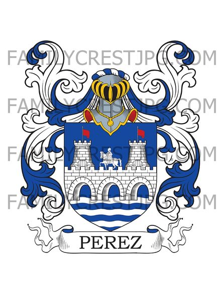 Perez Family Crest - Andalusia, Spain