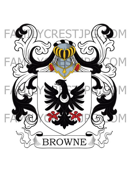 Browne Family Crest - France &amp; Waterford, Ireland