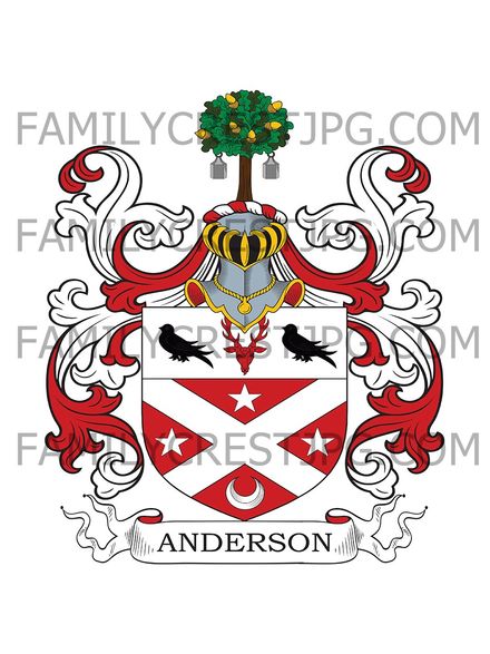 Anderson Family Crest -  Waverley, co. Surrey, England 