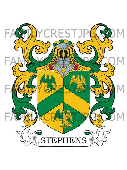 Stephens Family Crest - Whippinham, Isle of Wight, England