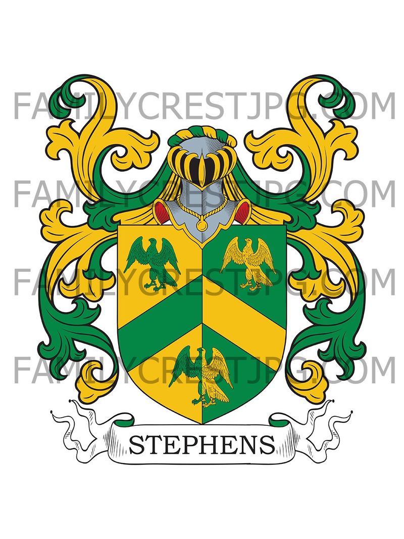 Stephens Family Crest - Whippinham, Isle of Wight, England